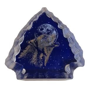 Vintage 1996 Hamilton Collection Lead Crystal Sculpture Shaped as Arrowhead